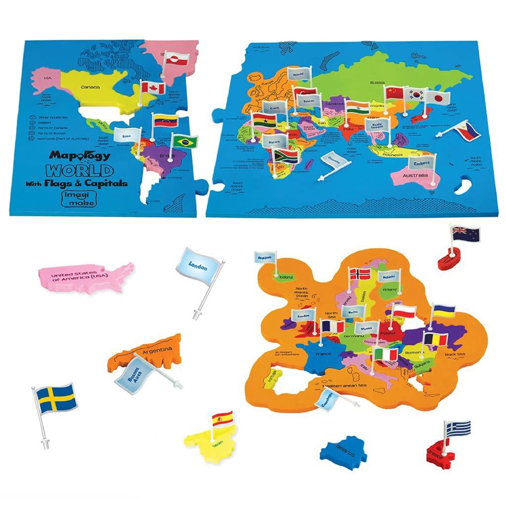 World Flags & Capitals Jigsaw Puzzle